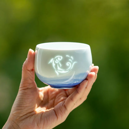 Tasse à thé en porcelaine style translucide