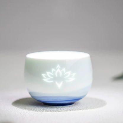 Tasse à thé en porcelaine style translucide