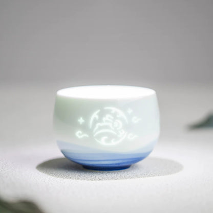Tasse à thé en porcelaine style translucide