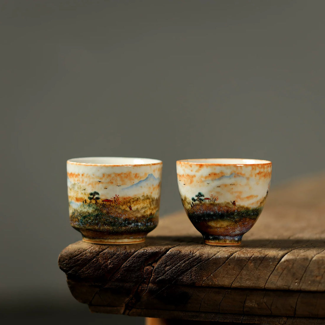 Meister-Tasse aus Jingdezhen-Porzellan mit handbemaltem Wolken-Flammen-Dekor