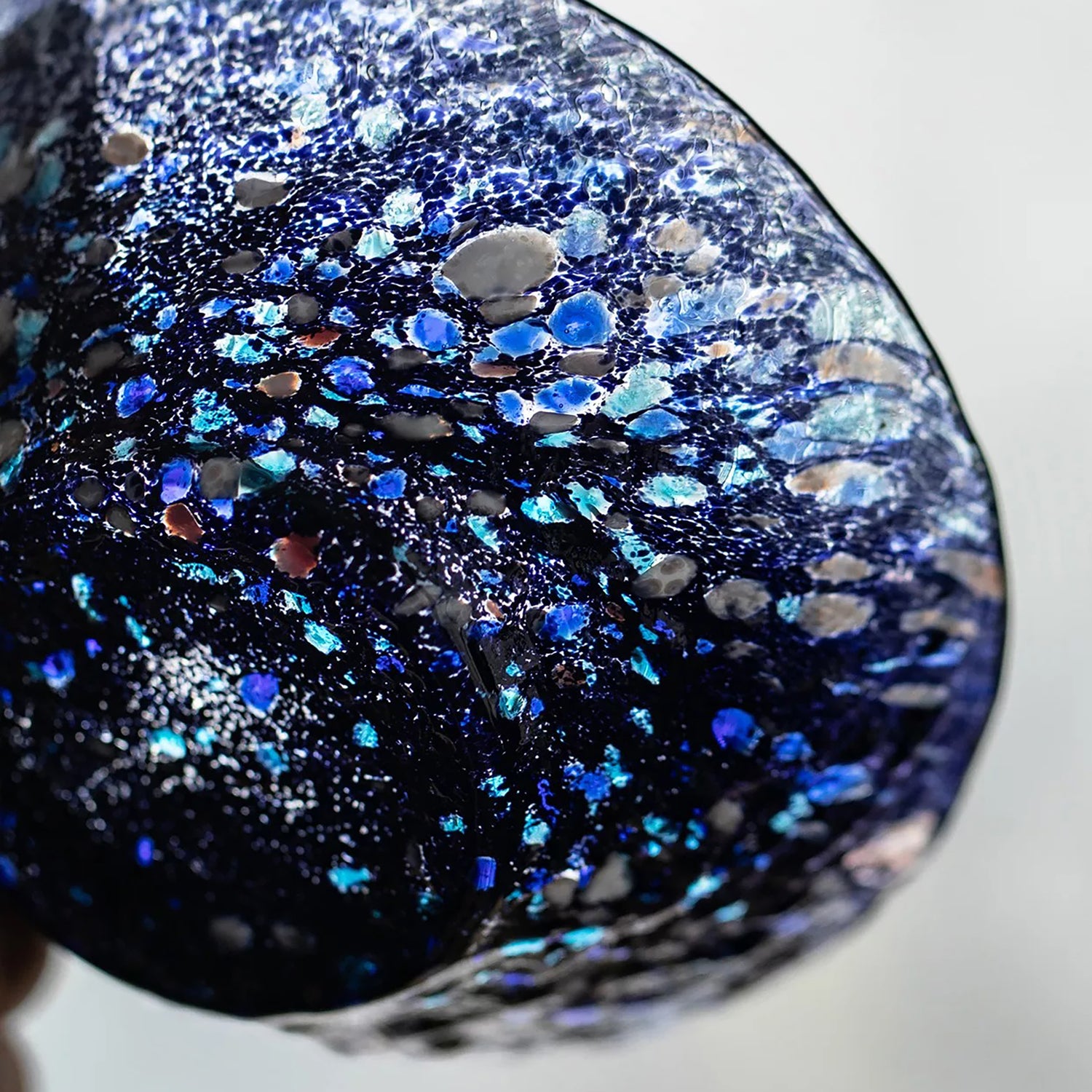 Tasse en verre Mizuno Glass motif givre nuit