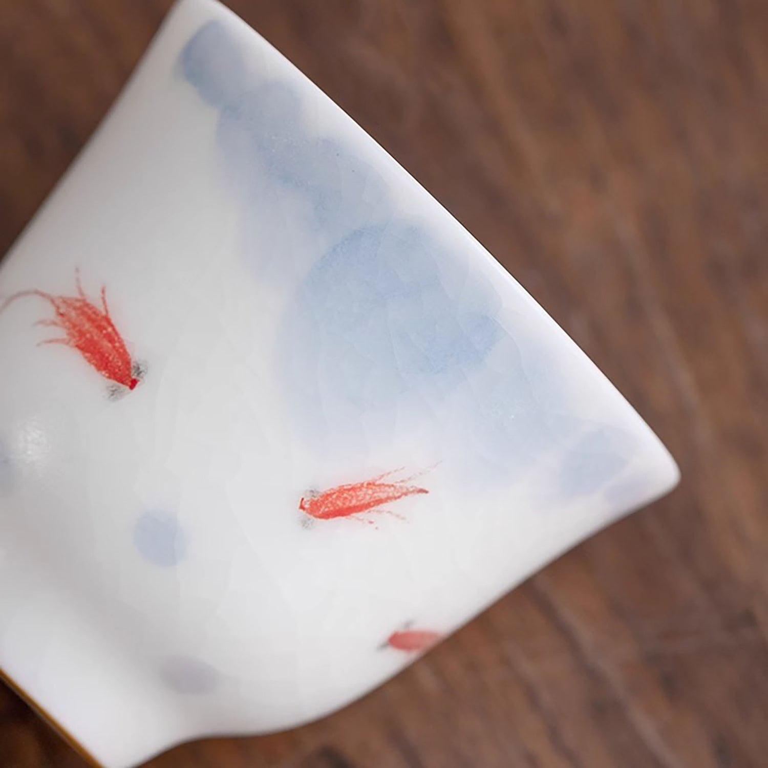 Tasse à thé en porcelaine RU avec motif de poisson bonheur