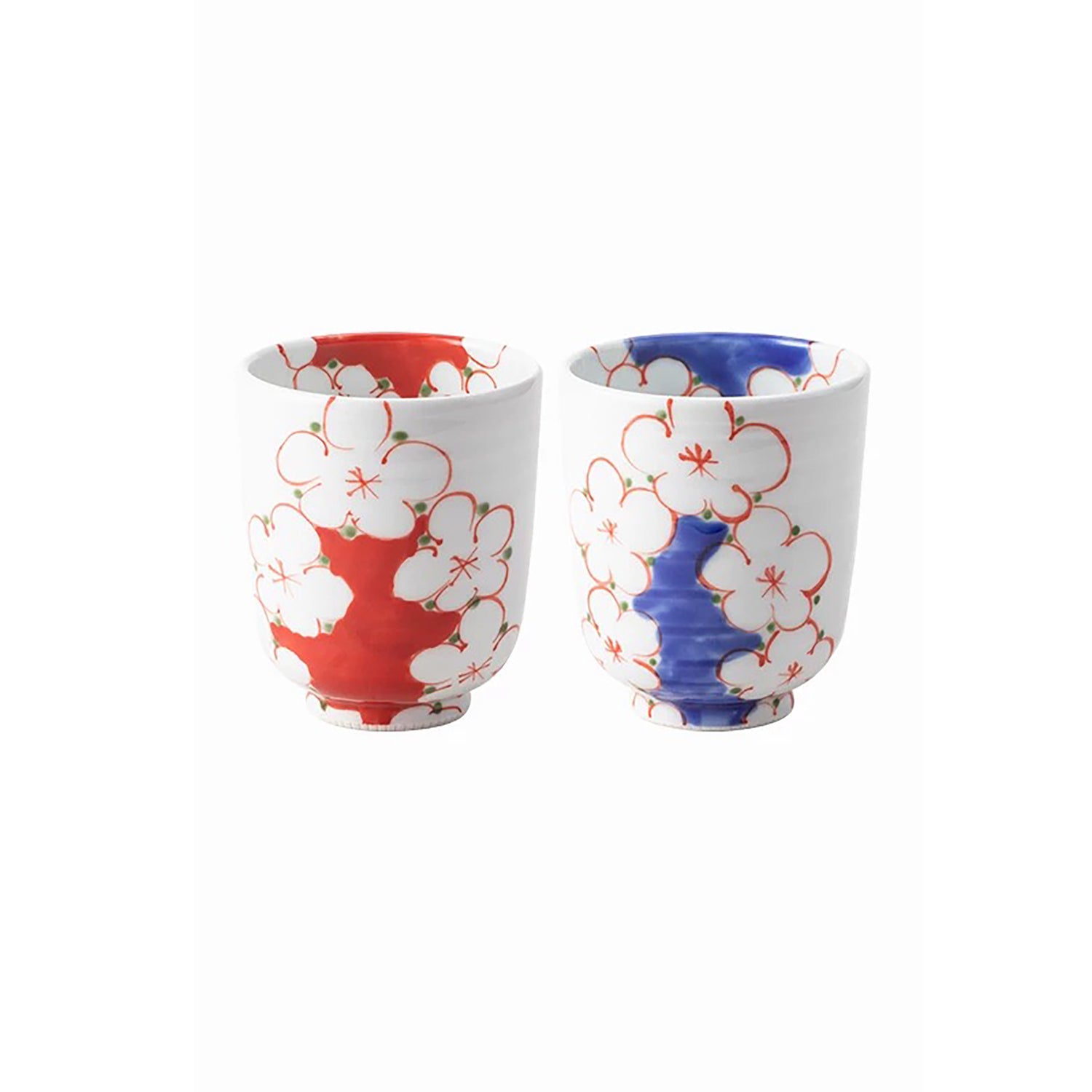 Tasses à thé Sakura en porcelaine Mino-yaki.