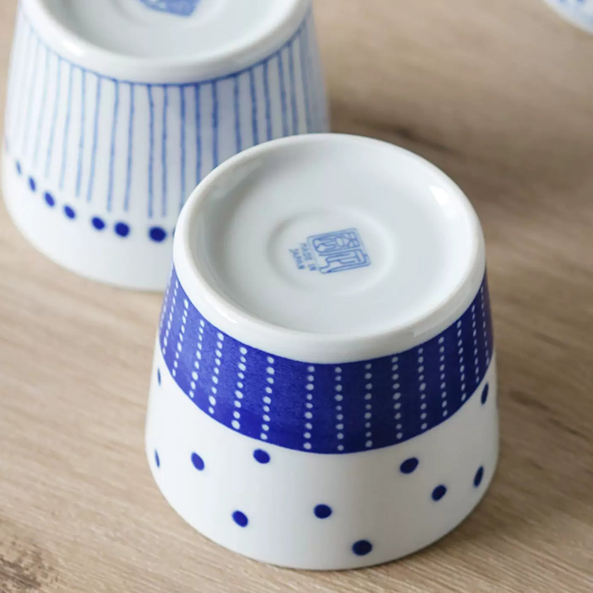 Tasse Choko MinoYaki avec Motifs Indigo