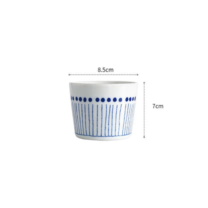 Tasse Choko MinoYaki avec Motifs Indigo