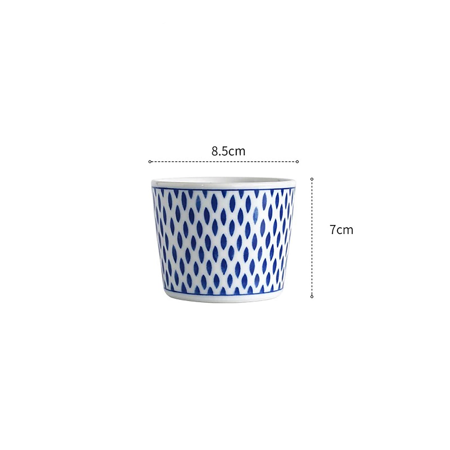 Tasse Choko MinoYaki avec Motifs Indigo