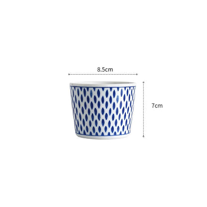 Tasse Choko MinoYaki avec Motifs Indigo