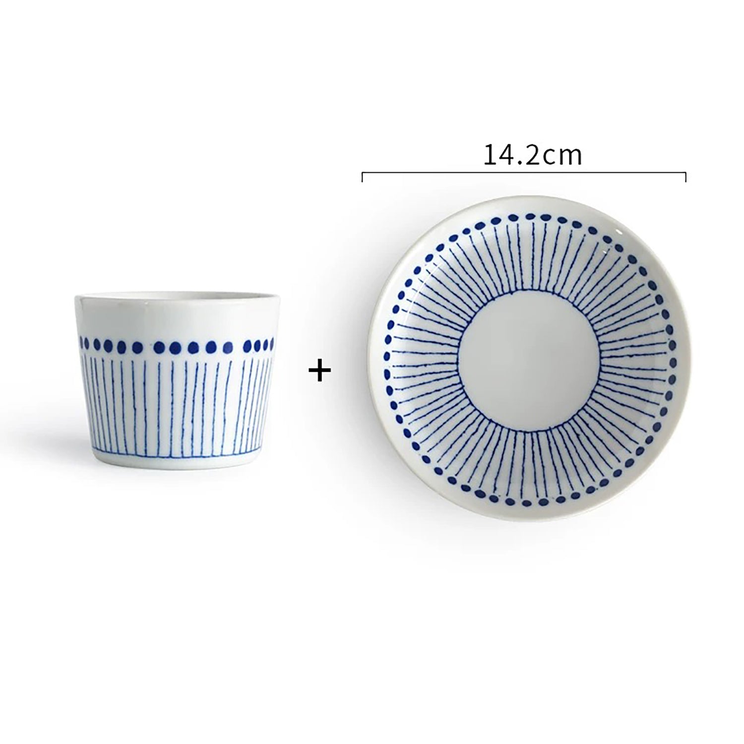 Tasse Choko MinoYaki avec Motifs Indigo