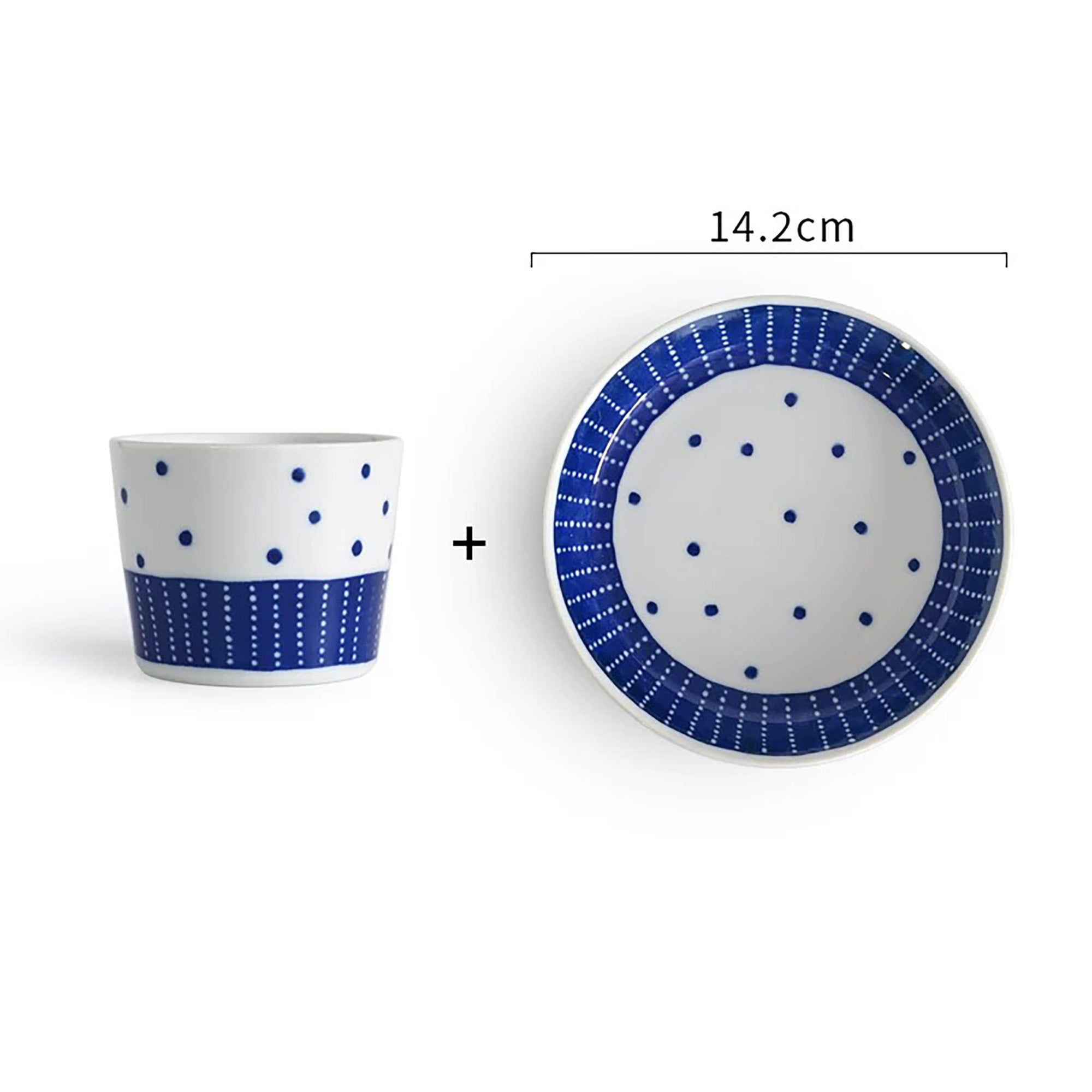 Tasse Choko MinoYaki avec Motifs Indigo