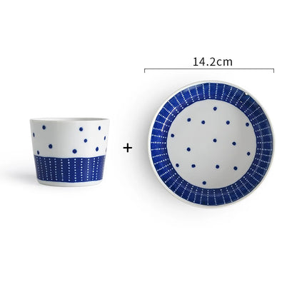 Tasse Choko MinoYaki avec Motifs Indigo