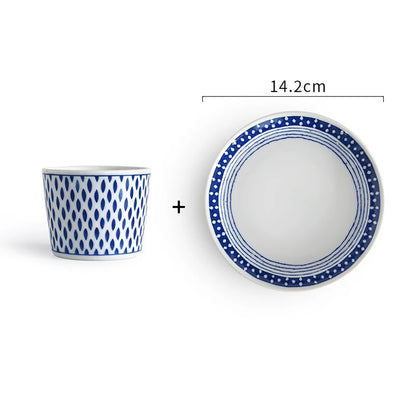 Tasse Choko MinoYaki avec Motifs Indigo