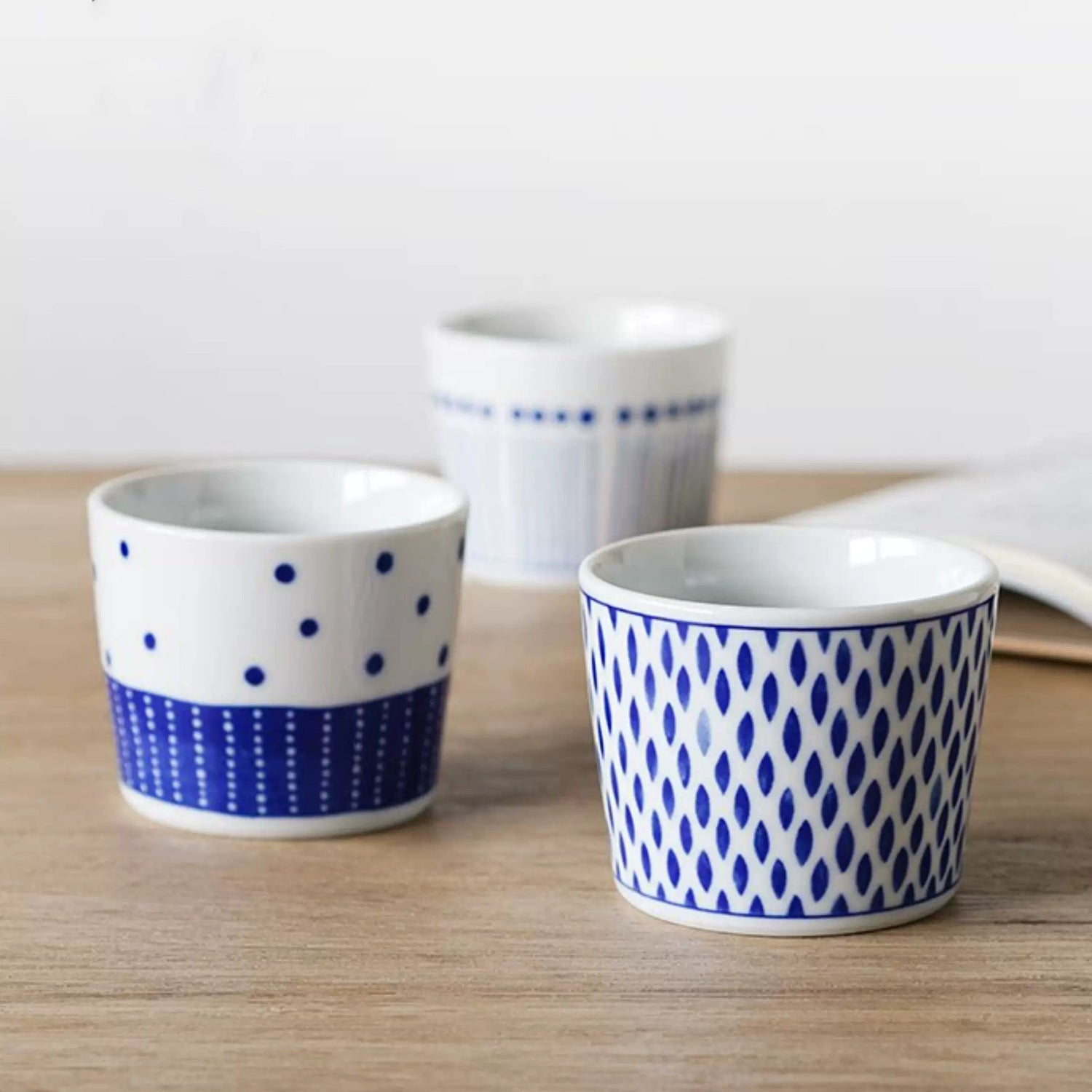 Tasse Choko MinoYaki avec Motifs Indigo