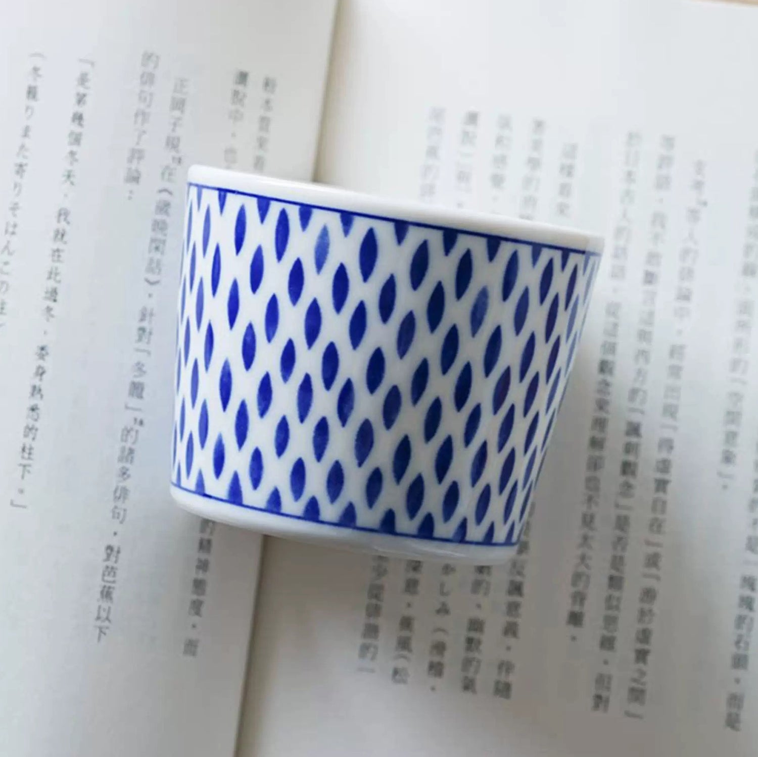 Tasse Choko MinoYaki avec Motifs Indigo