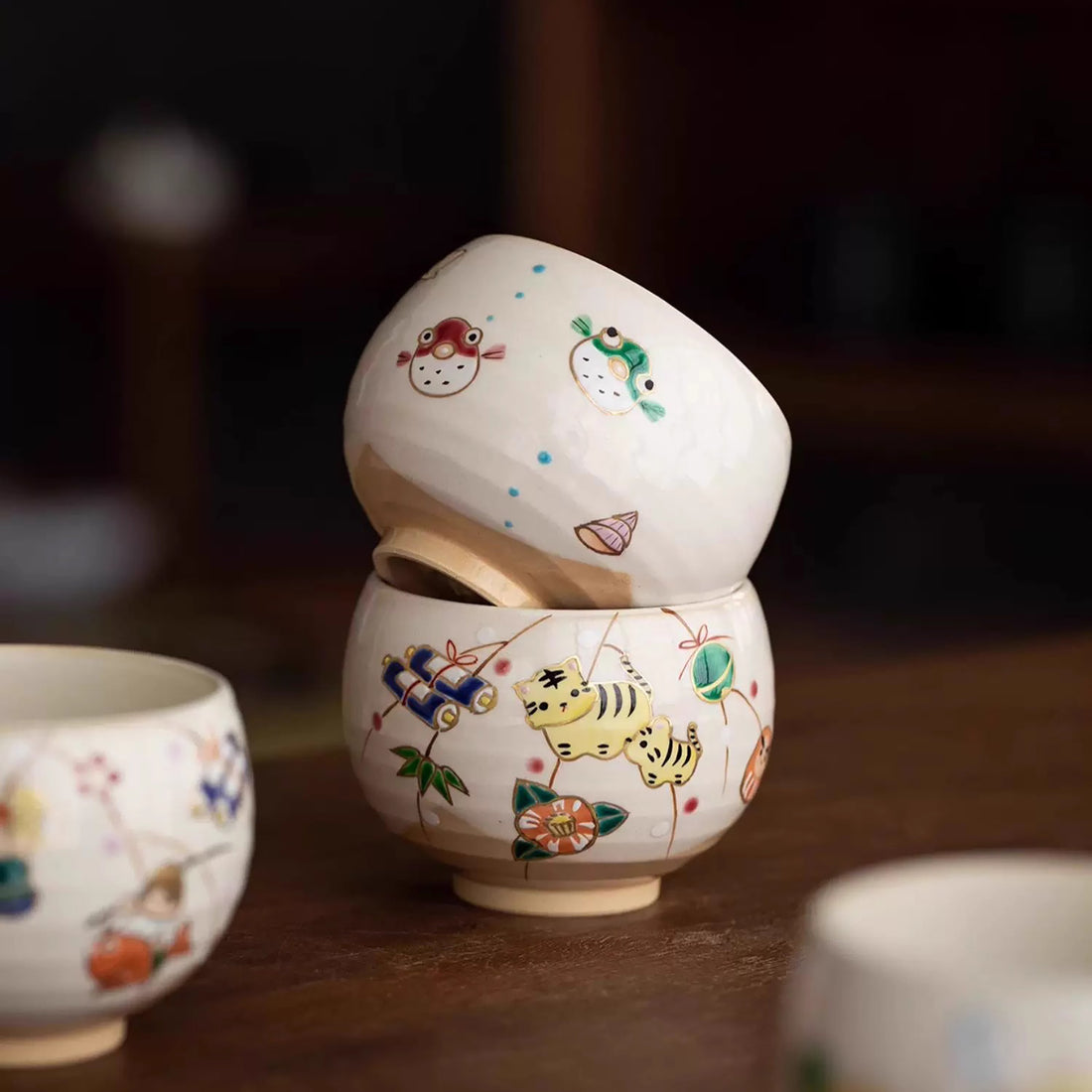 Tasse en céramique "Kiyomizu-yaki" de l&