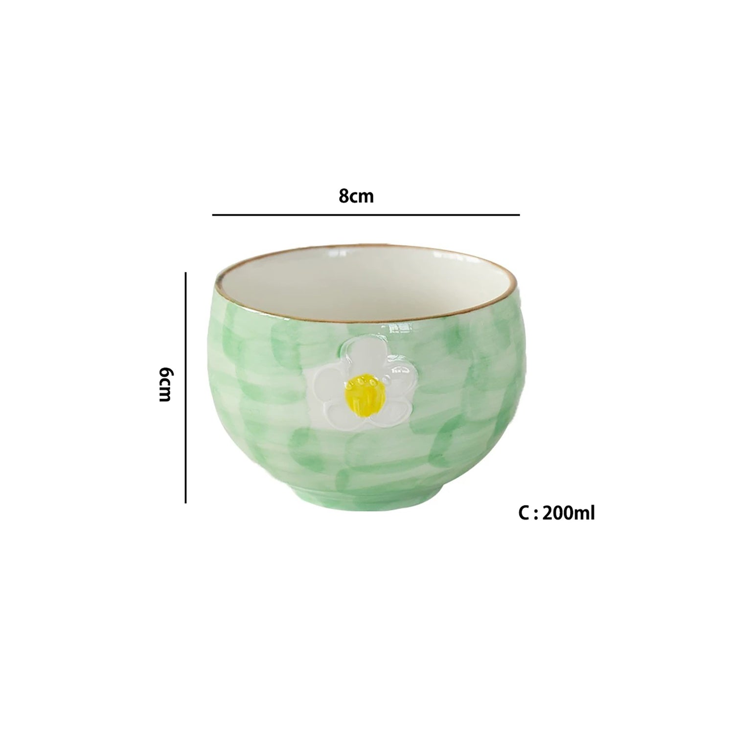 Théière artisanale Seto-yaki avec Motif sakura vert