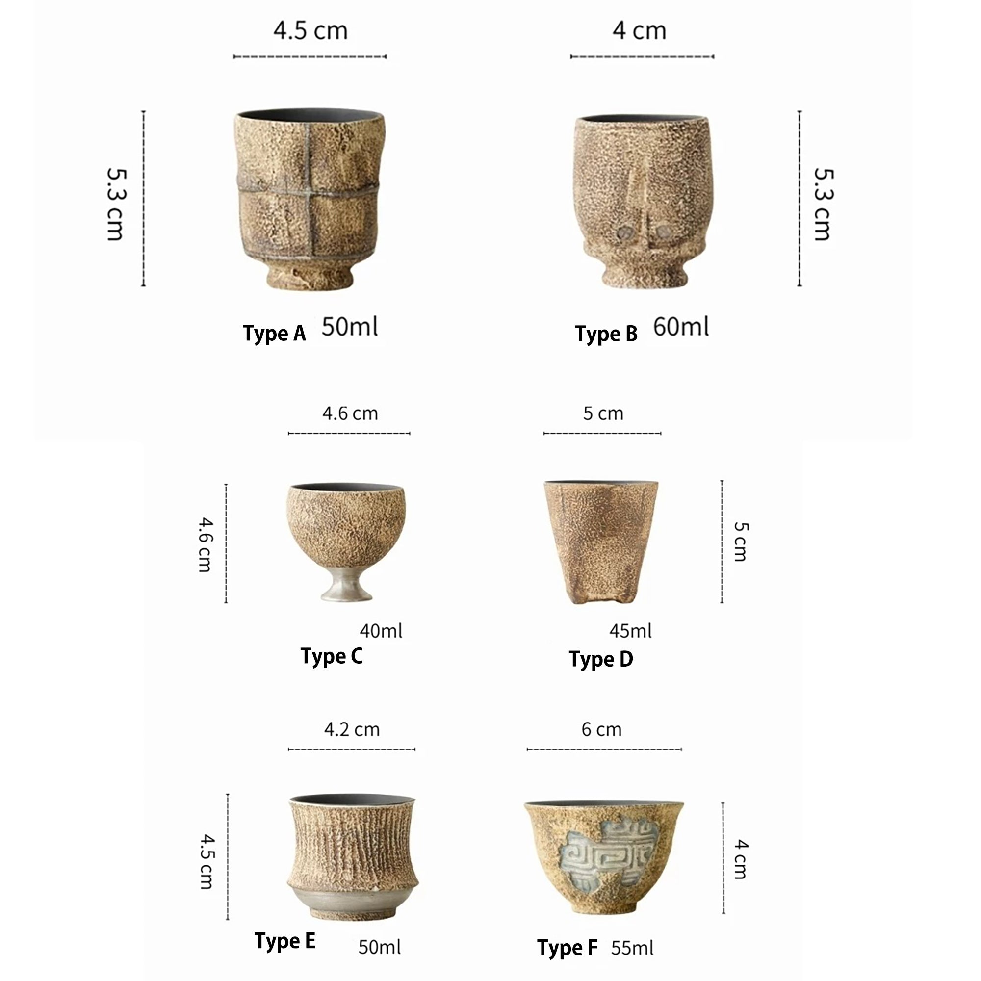 Tasse à thé Kohiki effet pierre avec décor argenté