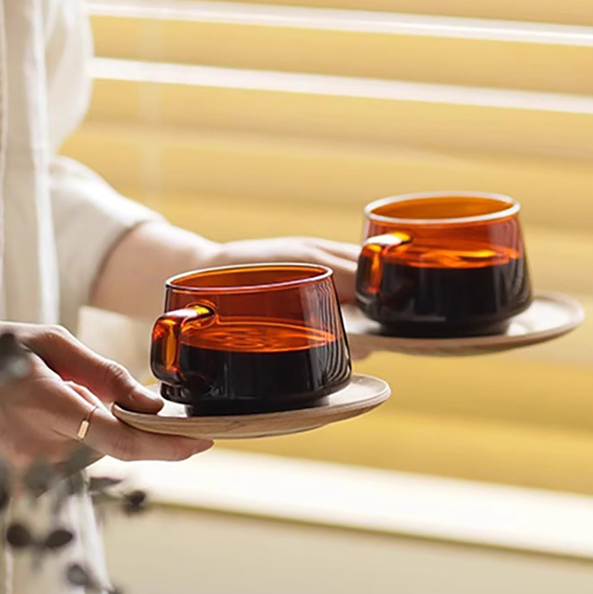 Tasse à café ambre KINTO Style vintage