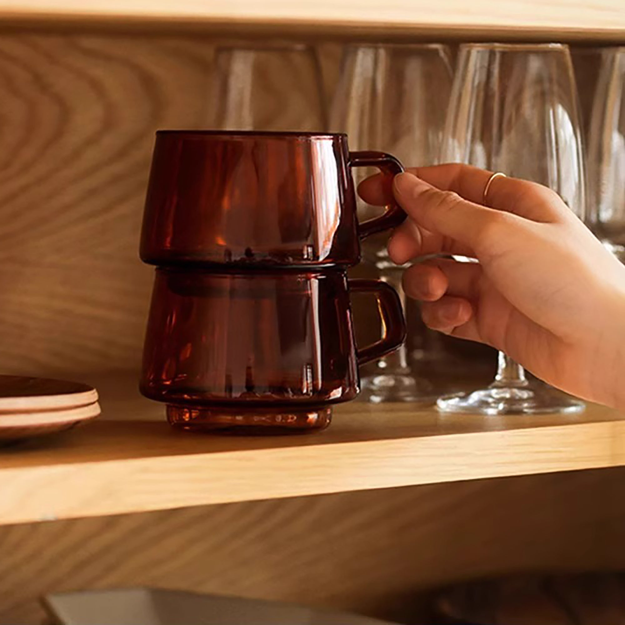 Tasse à café ambre KINTO Style vintage