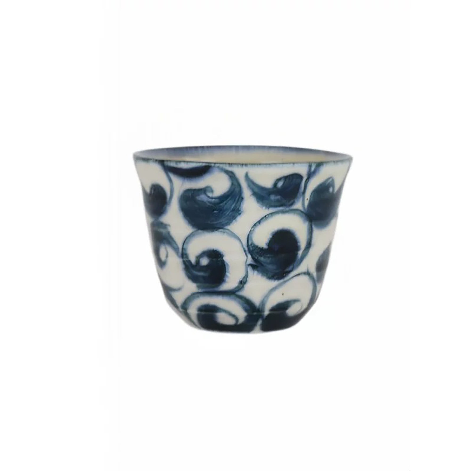 Soukichi-gama Teetasse, handbemaltes Arabeskenmuster