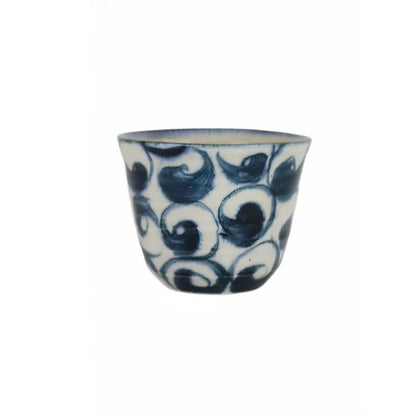 Soukichi-gama Teetasse, handbemaltes Arabeskenmuster