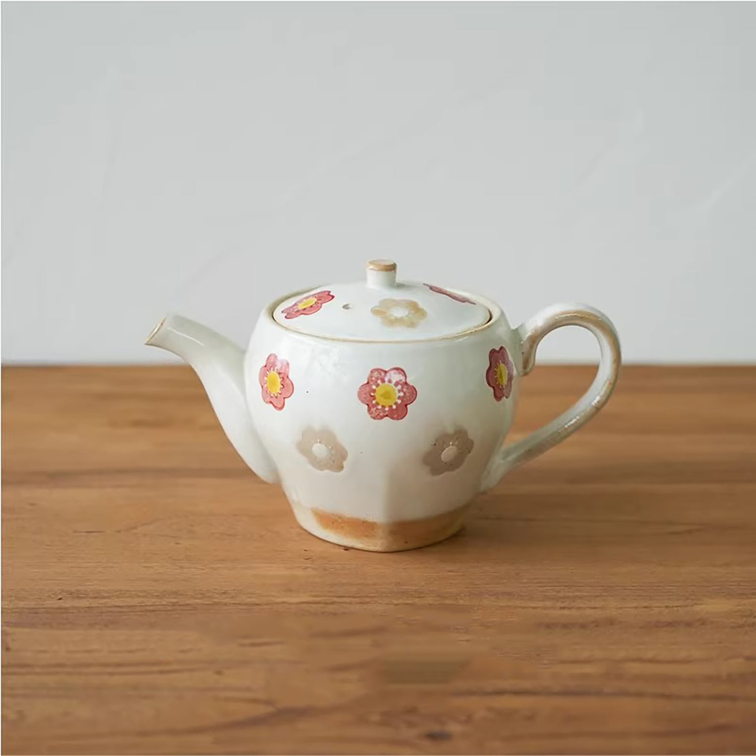 Théière artisanale Hasami-yaki motif fleur