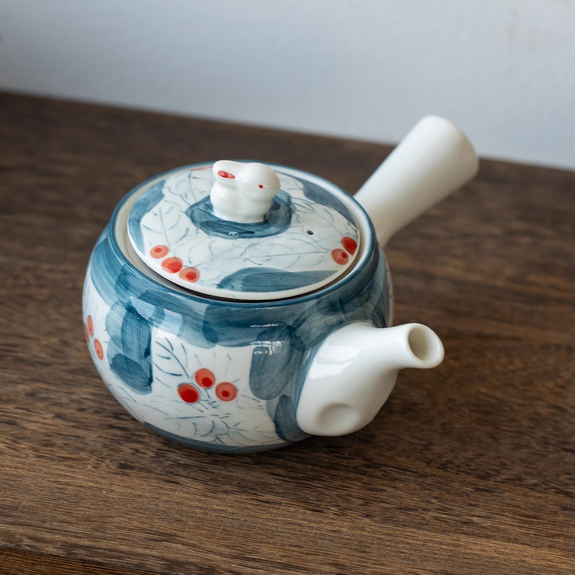Théière artisanale Arita-yaki avec anse latérale