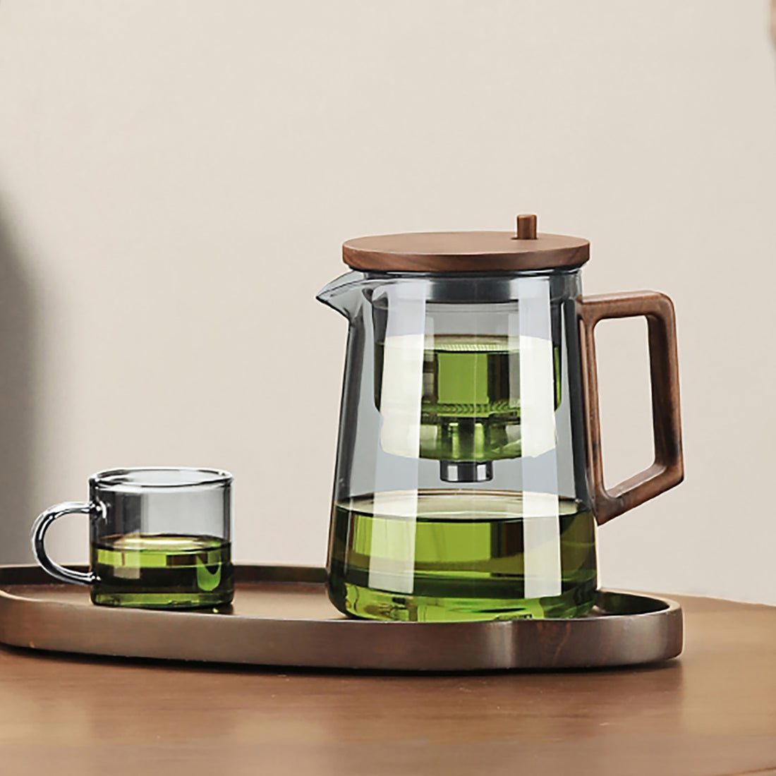 Théière en verre avec fonction contrôle temps d&