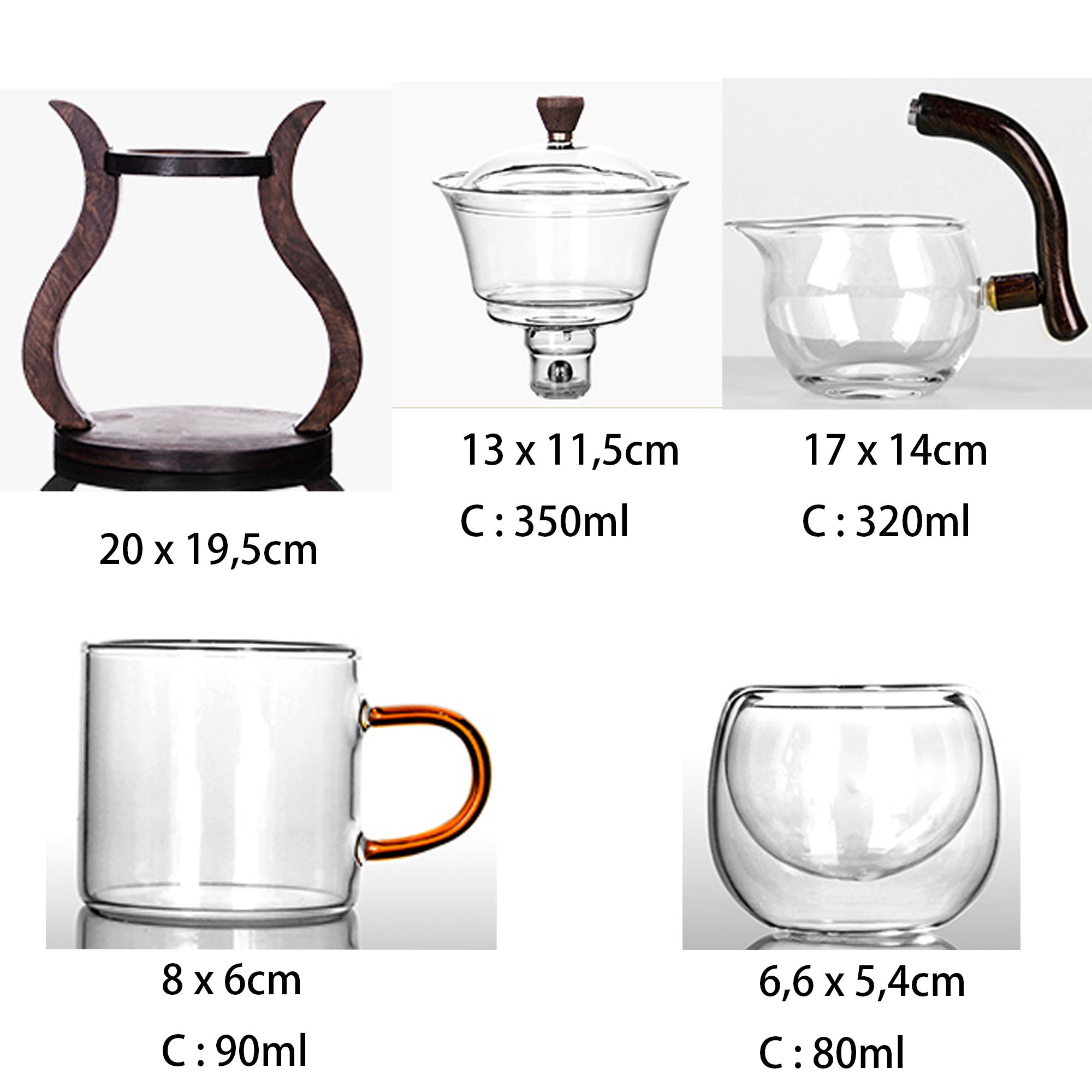 Théière moderne en verre avec fonction contrôle temps d&