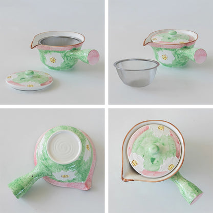 Théière en céramique Minoyaki avec motif sakura