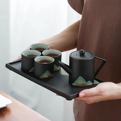 Théière Gongfu en céramique de style japonais minimaliste