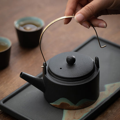 Théière Gongfu en céramique de style japonais minimaliste