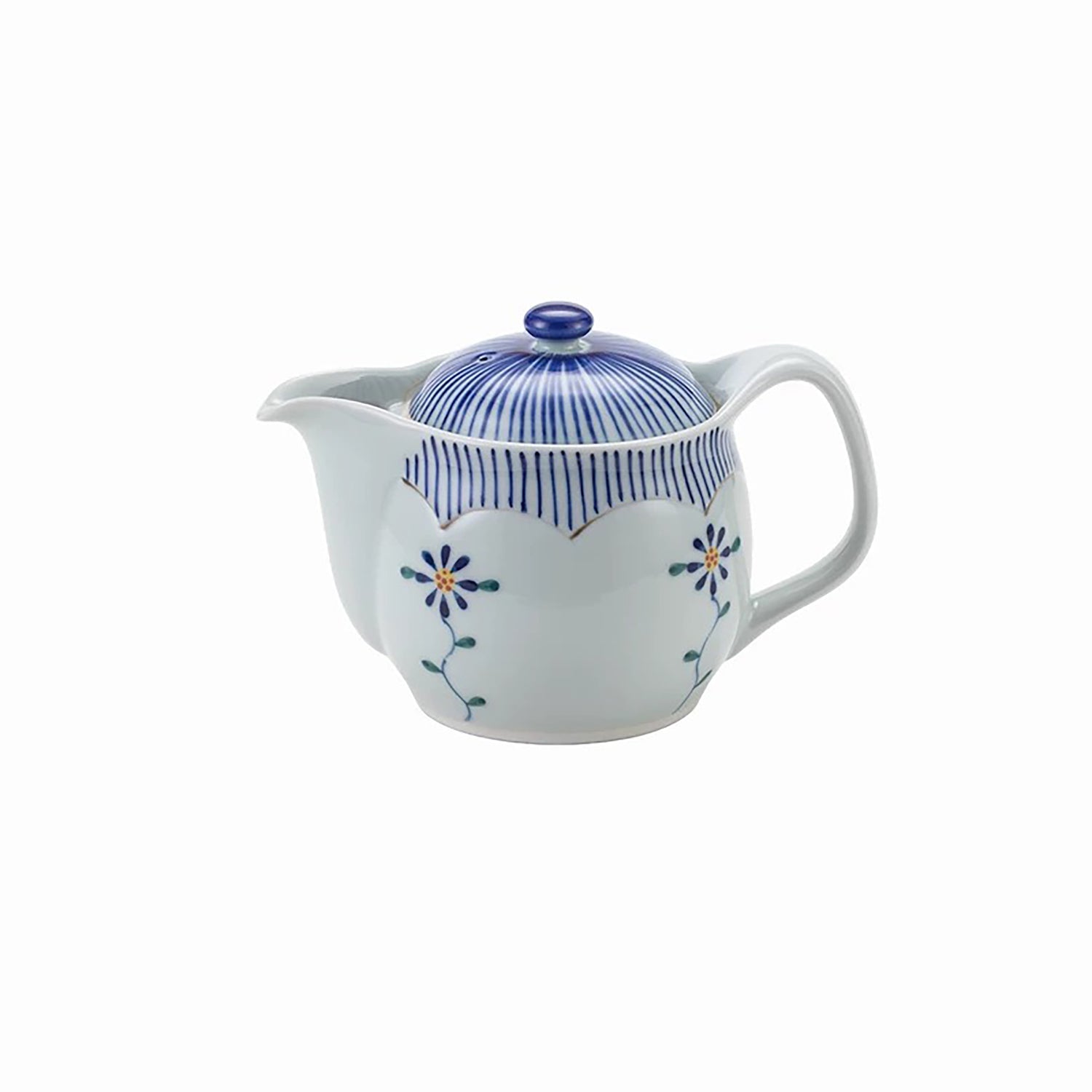 Théière en porcelaine Arita-yaki Yako-gama décor floral