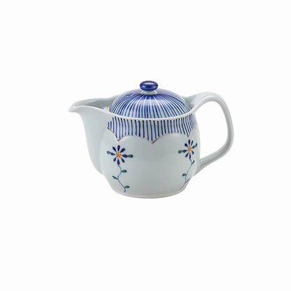 Théière en porcelaine Arita-yaki Yako-gama décor floral