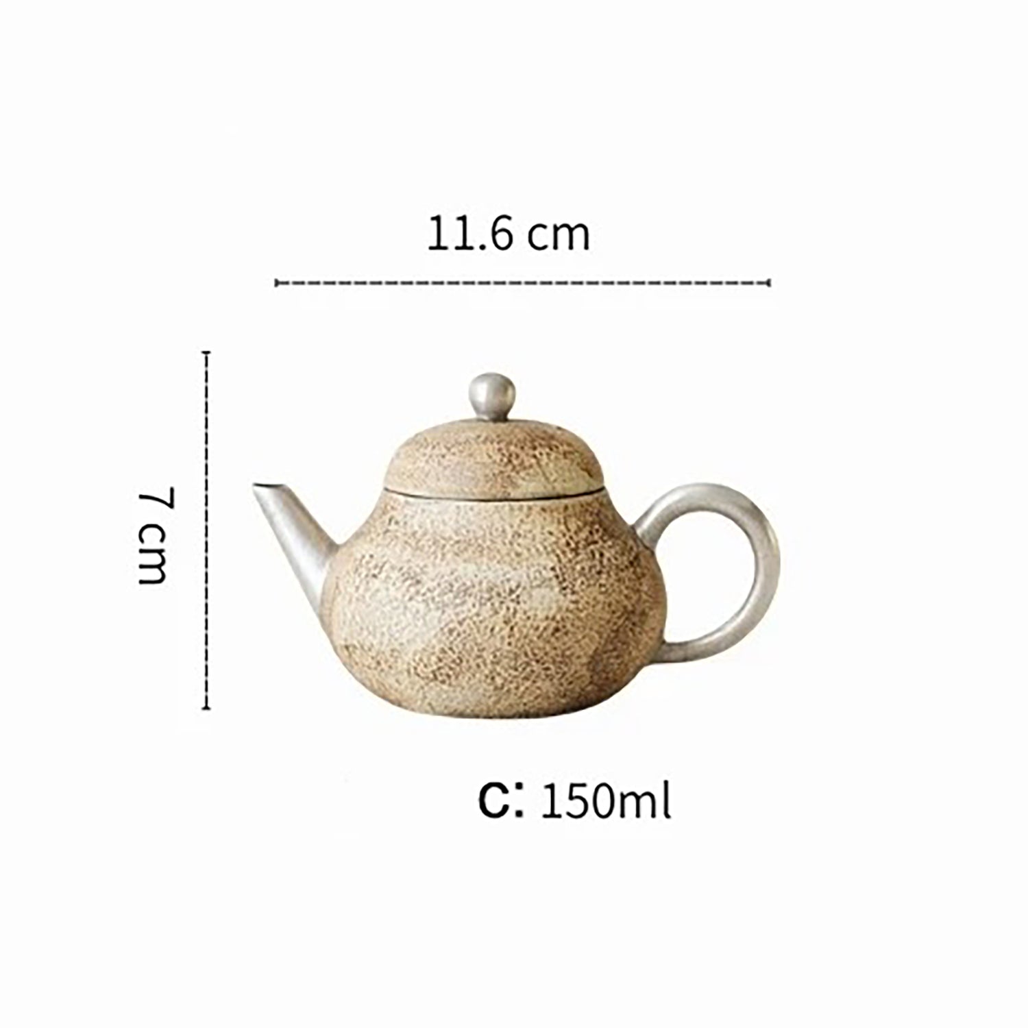 Théière forme poire style pierre