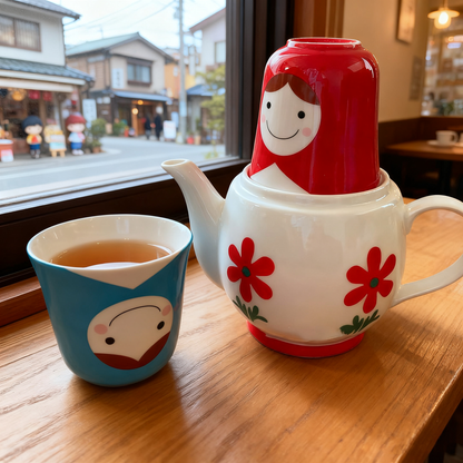 Service à thé Sunart en Série familiale mignonne