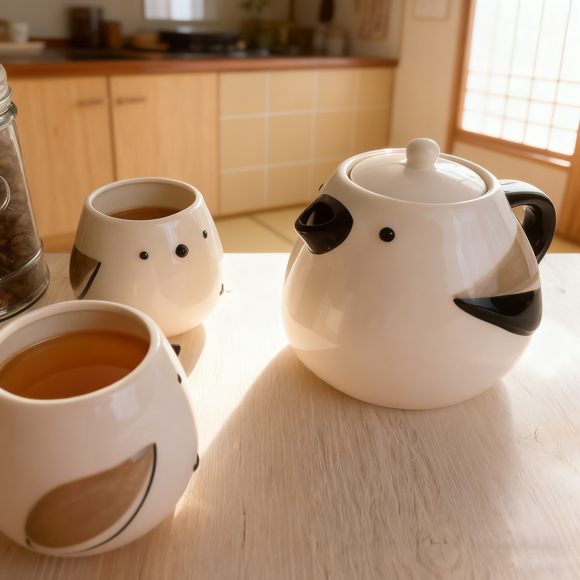 Service à thé Sunart en Série familiale mignonne