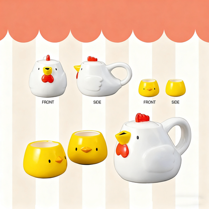 Service à thé Sunart en Série familiale mignonne