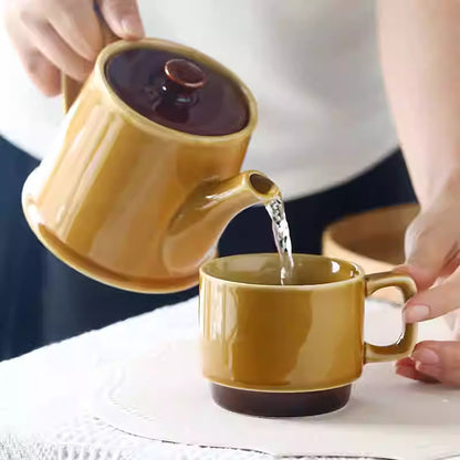 Service à thé en céramique Iga-yaki Tojiki