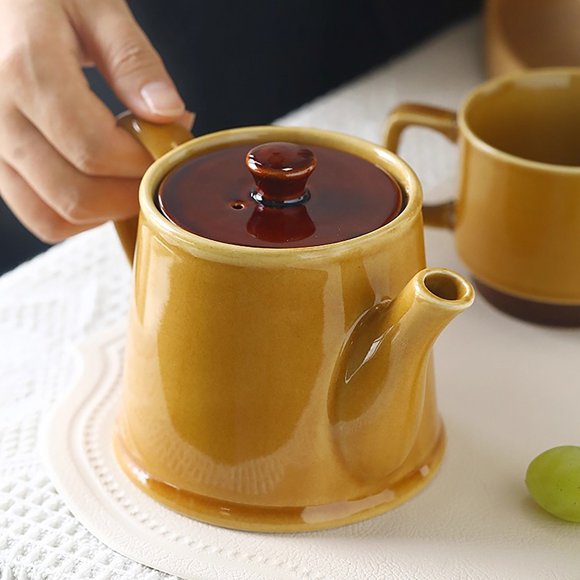 Service à thé en céramique Iga-yaki Tojiki