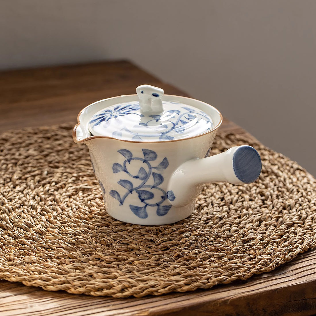 Théière kyusu en céramique Minoyaki
