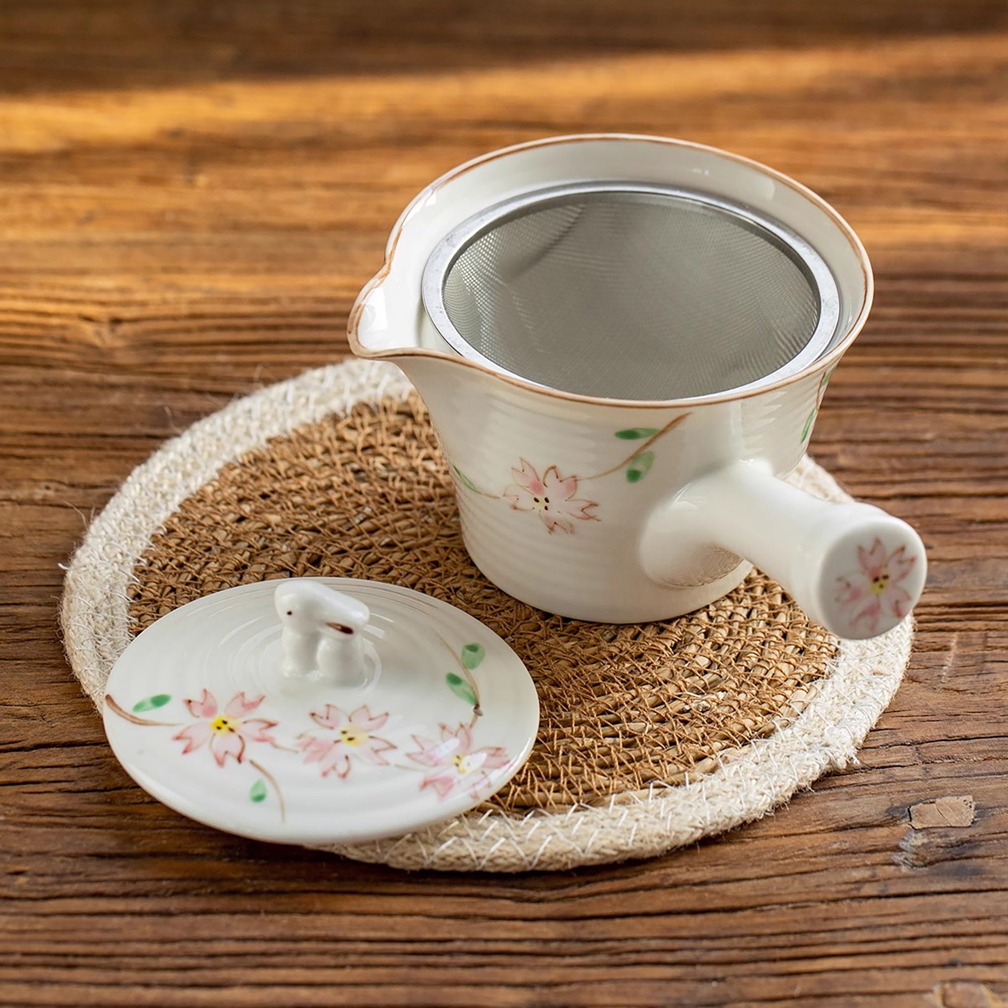 Théière kyusu en céramique Minoyaki