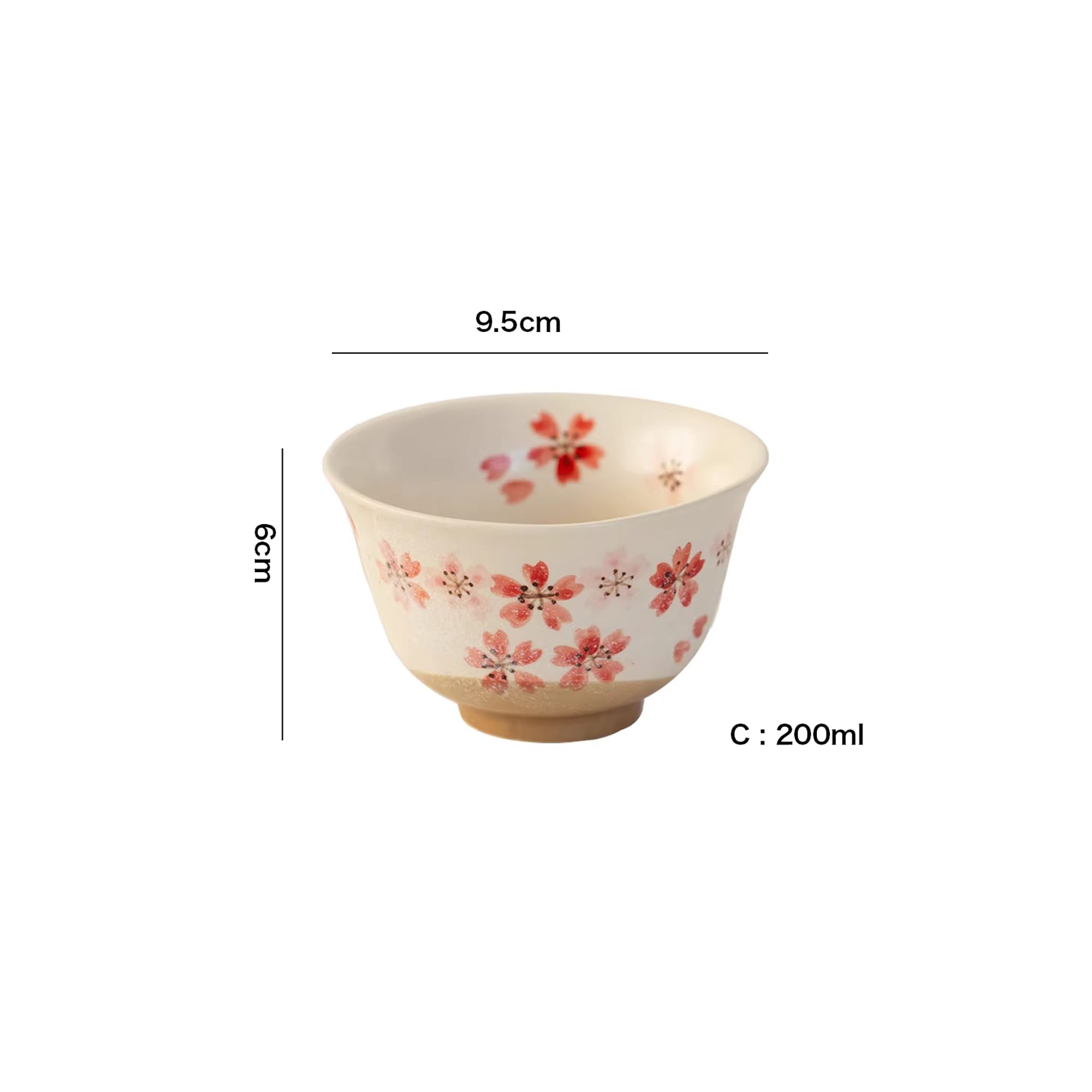 Minoyaki Teeservice mit rosa Kirschblütenmotiv