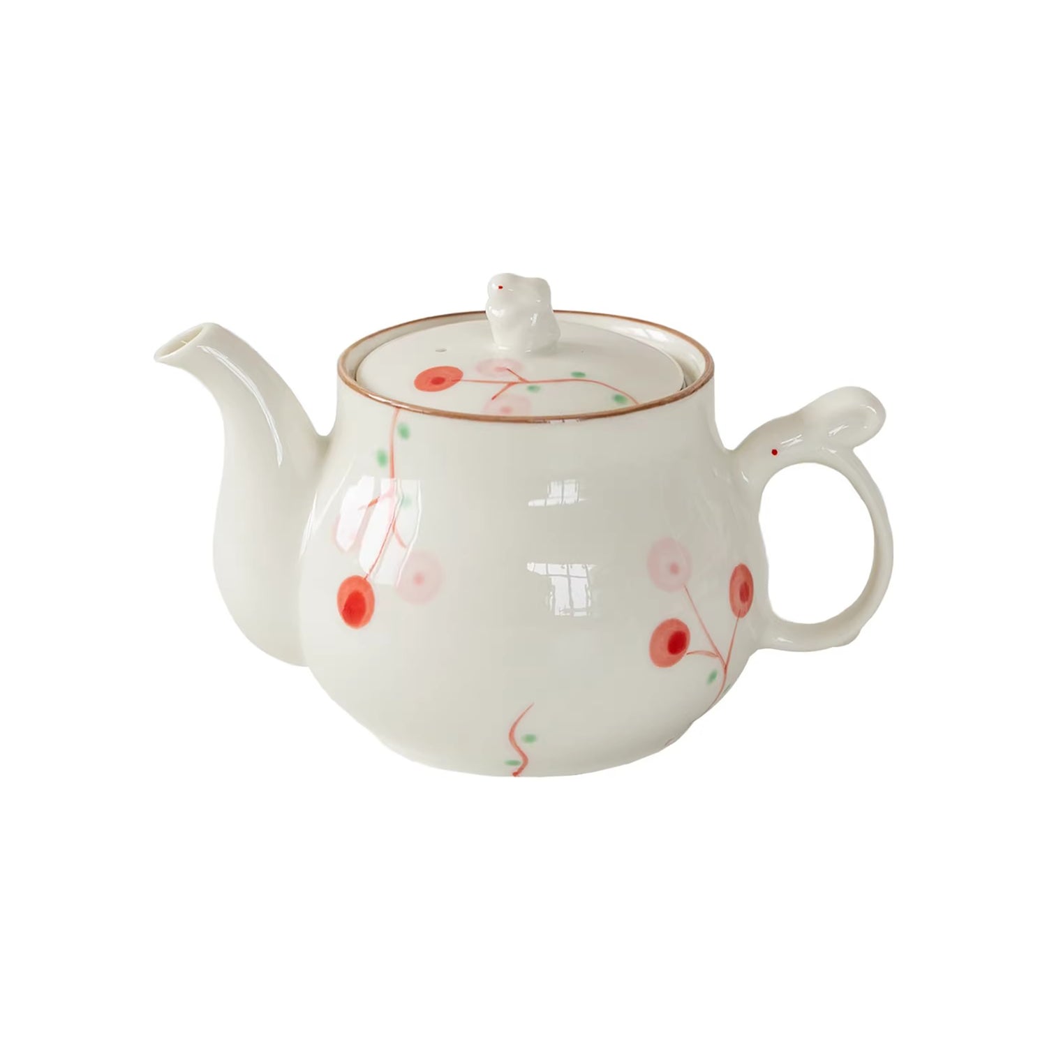 Service à thé Aritayaki cerises et lapin peint à la main