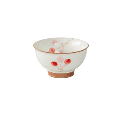 Service à thé Aritayaki cerises et lapin peint à la main