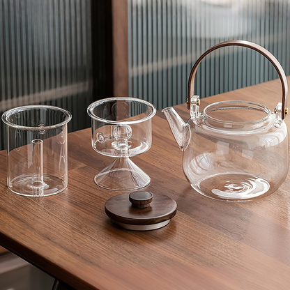 Théière en verre borosilicate