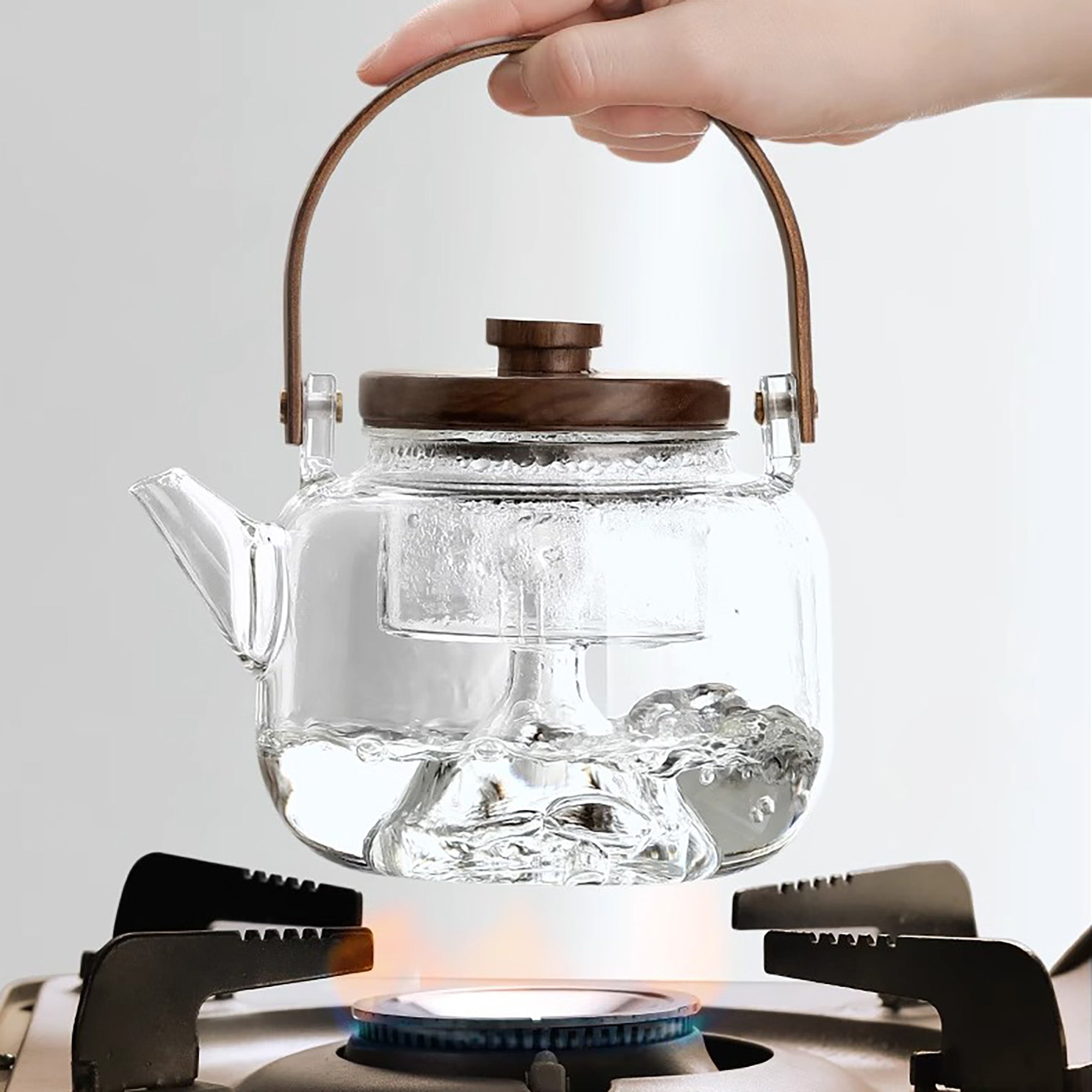 Théière en verre borosilicate