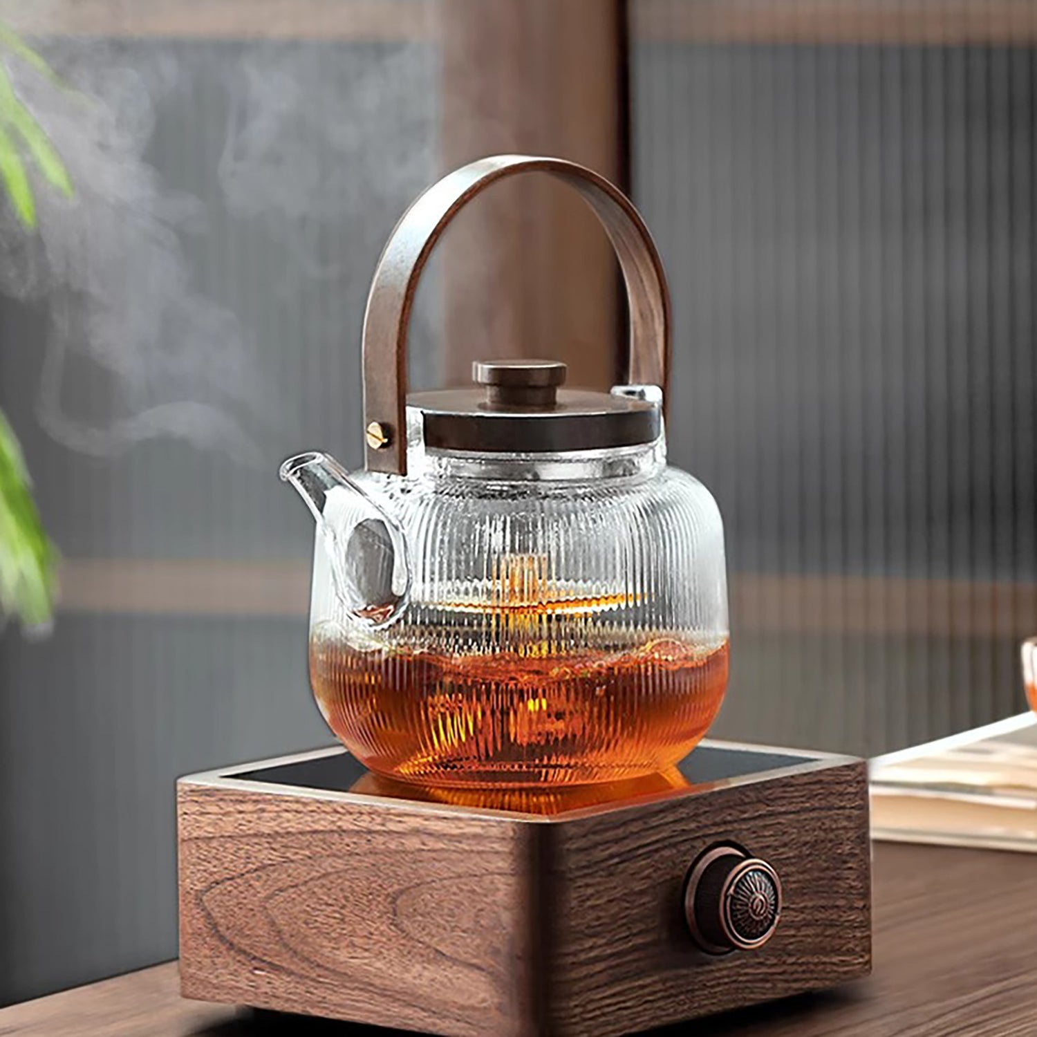 Théière en verre borosilicate