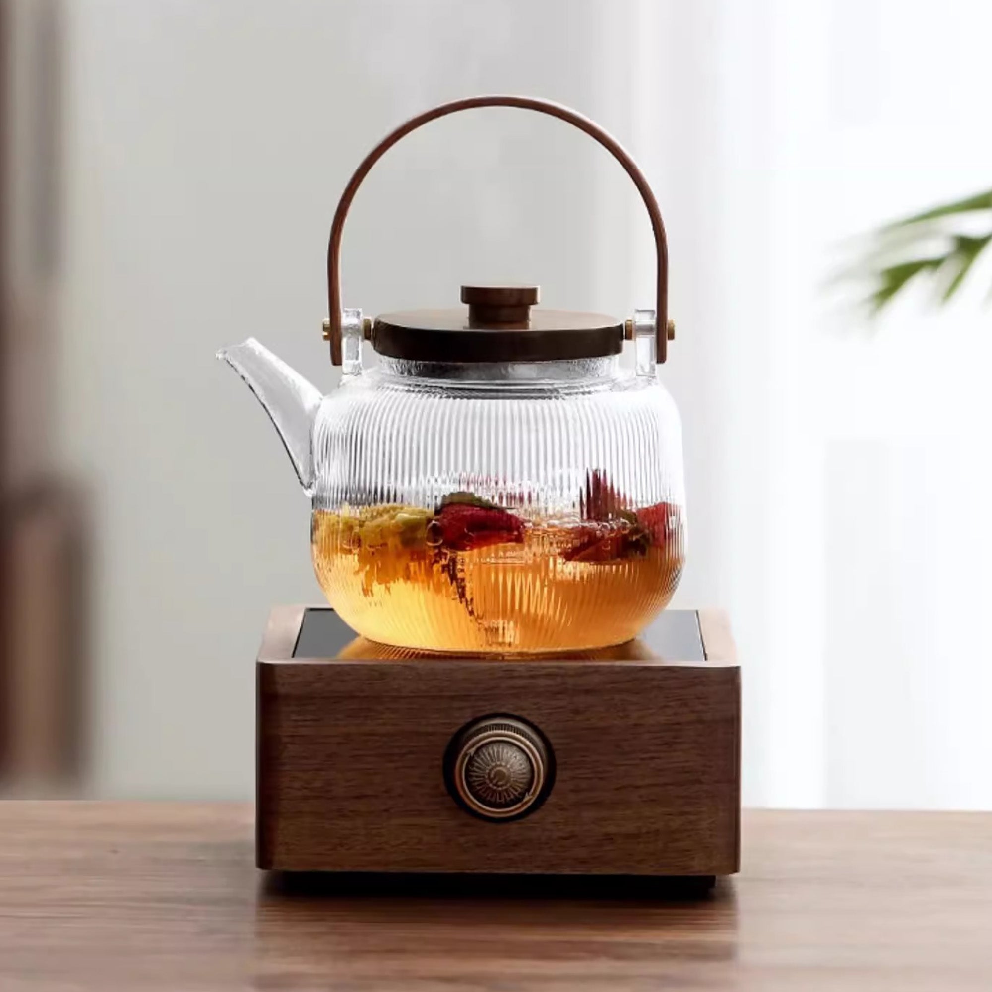 Théière en verre borosilicate