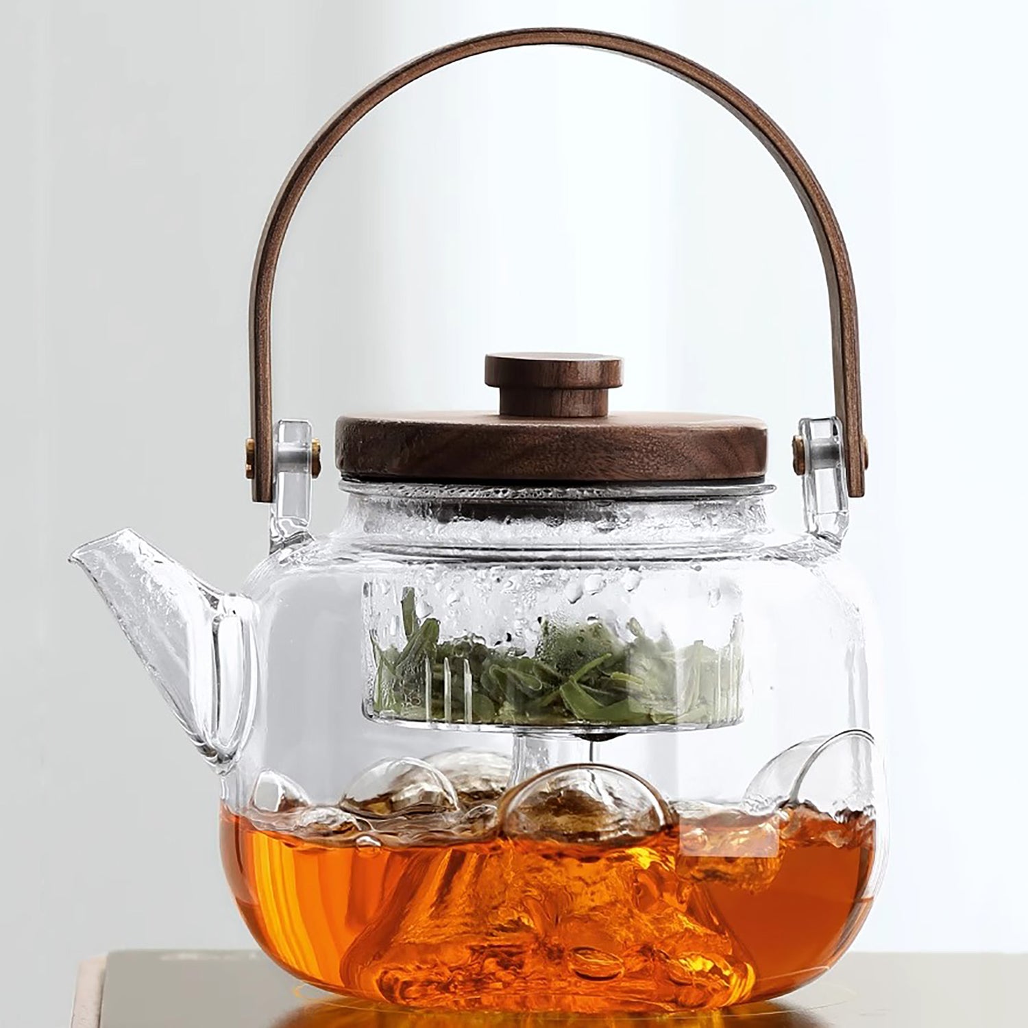 Théière en verre borosilicate