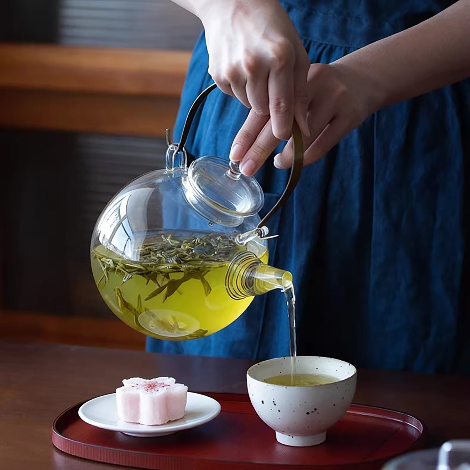 Théière en verre borosilicate Shimoyama